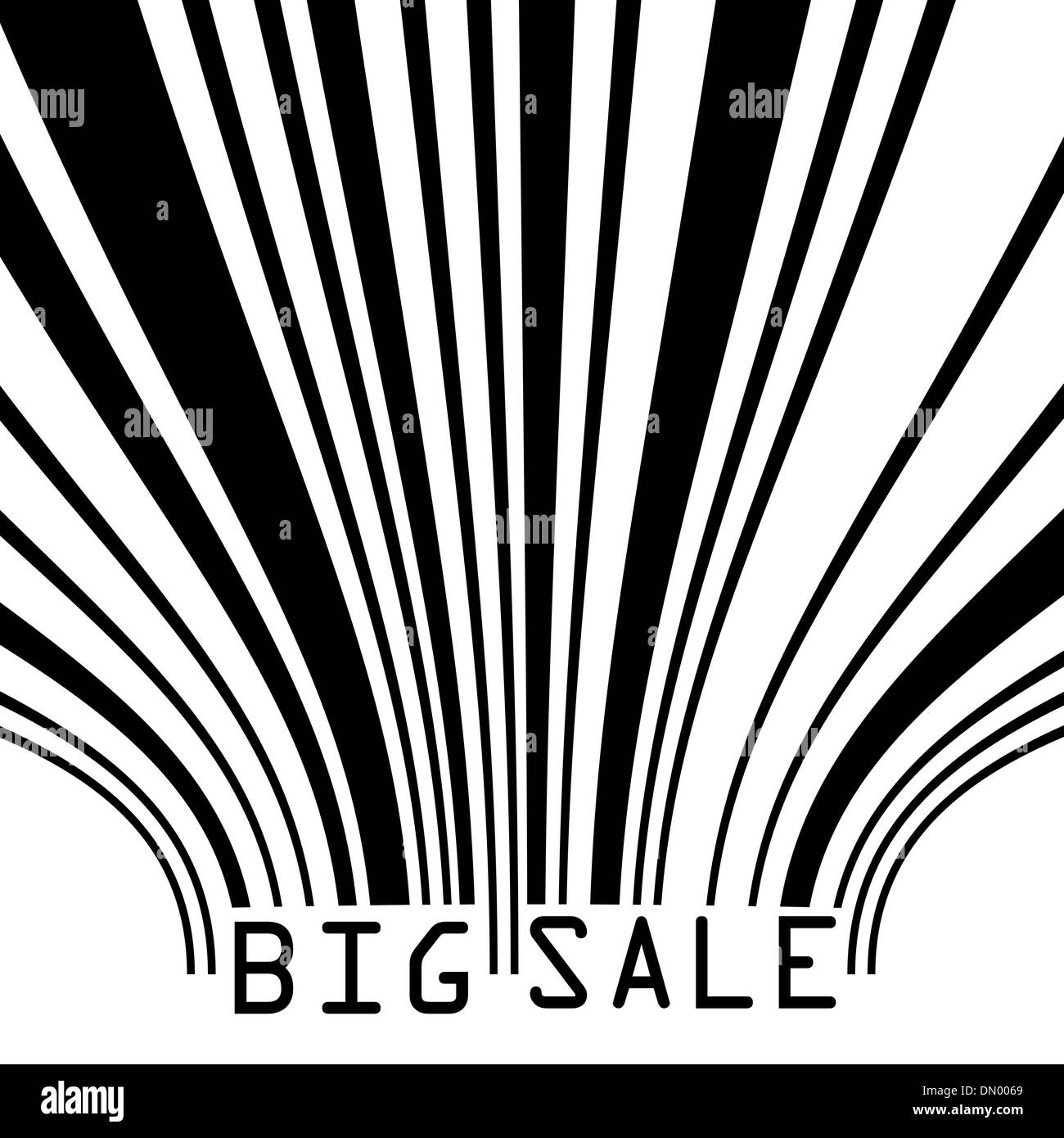 Big Sale bar codes all data is fictional. EPS 8 Stock Vector