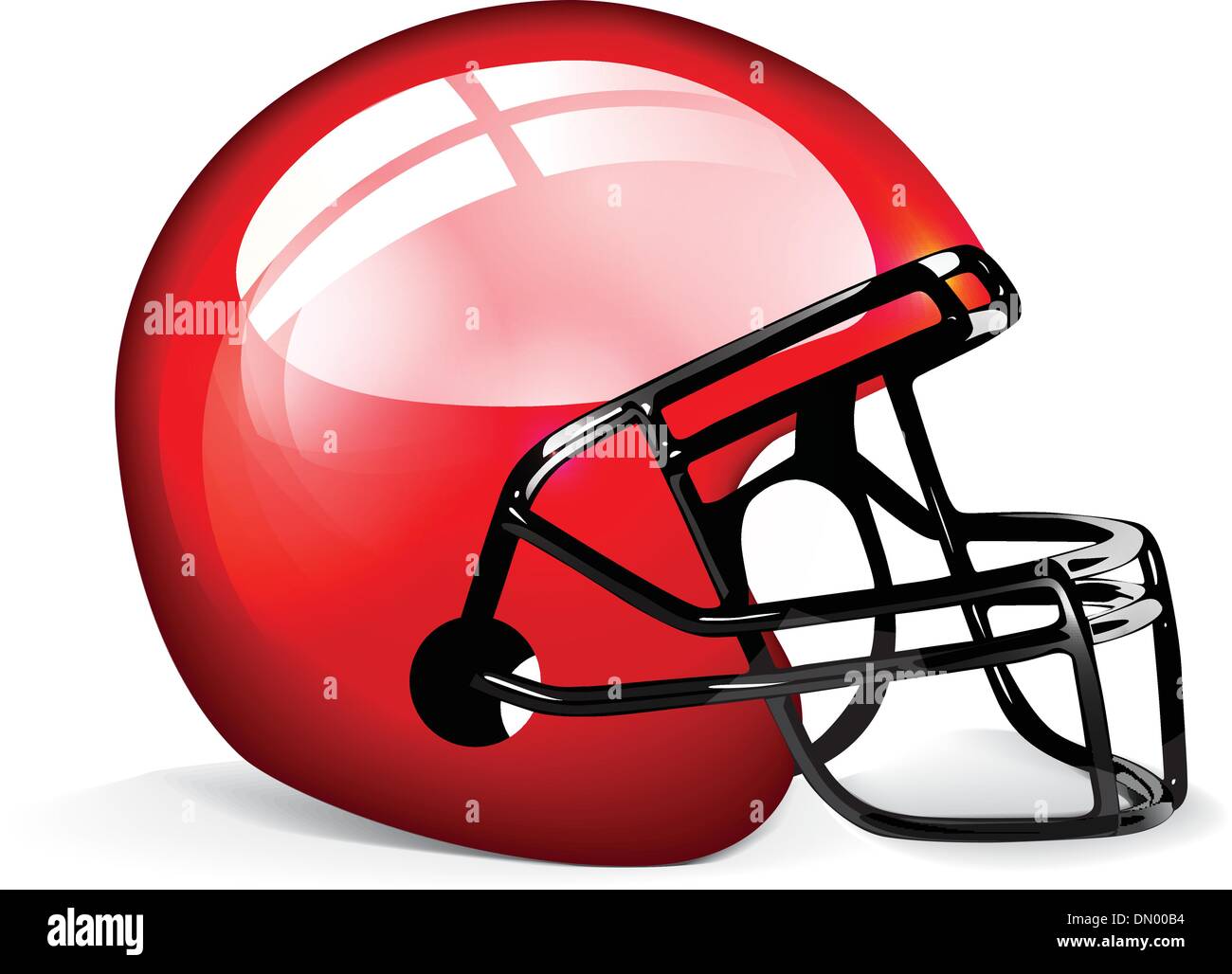 Red football helmet Stock Vector