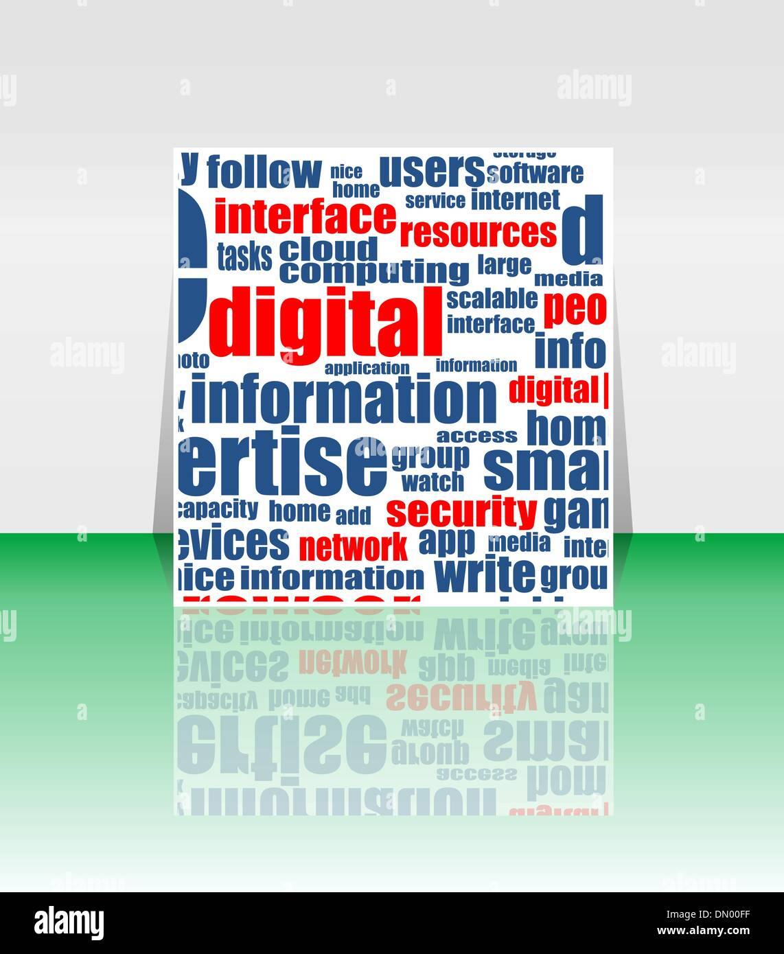 Word Cloud Social Network / Internet / Community Stock Vector