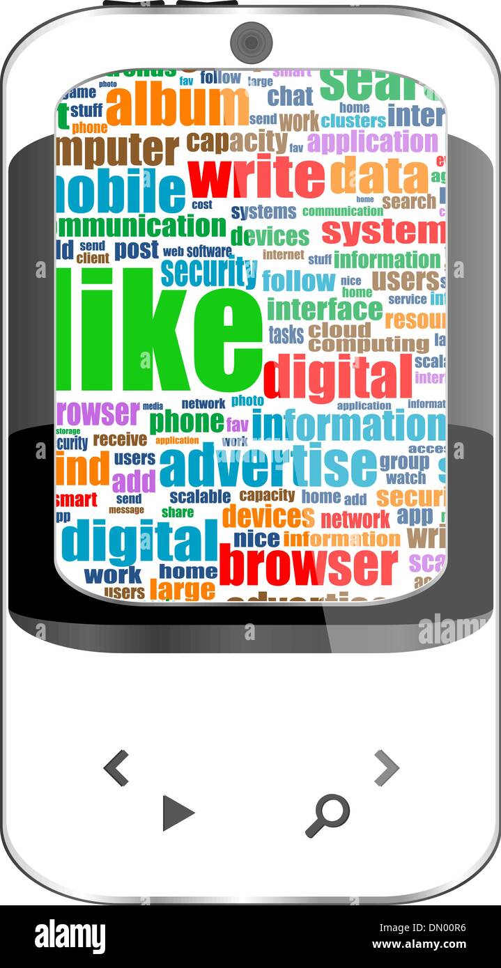 smart phone isolated on white background Stock Vector Image & Art - Alamy