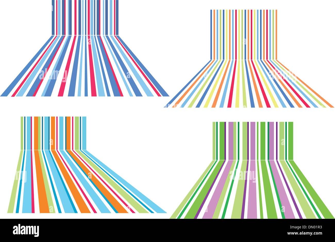 colorful striped backgrounds, vector Stock Vector
