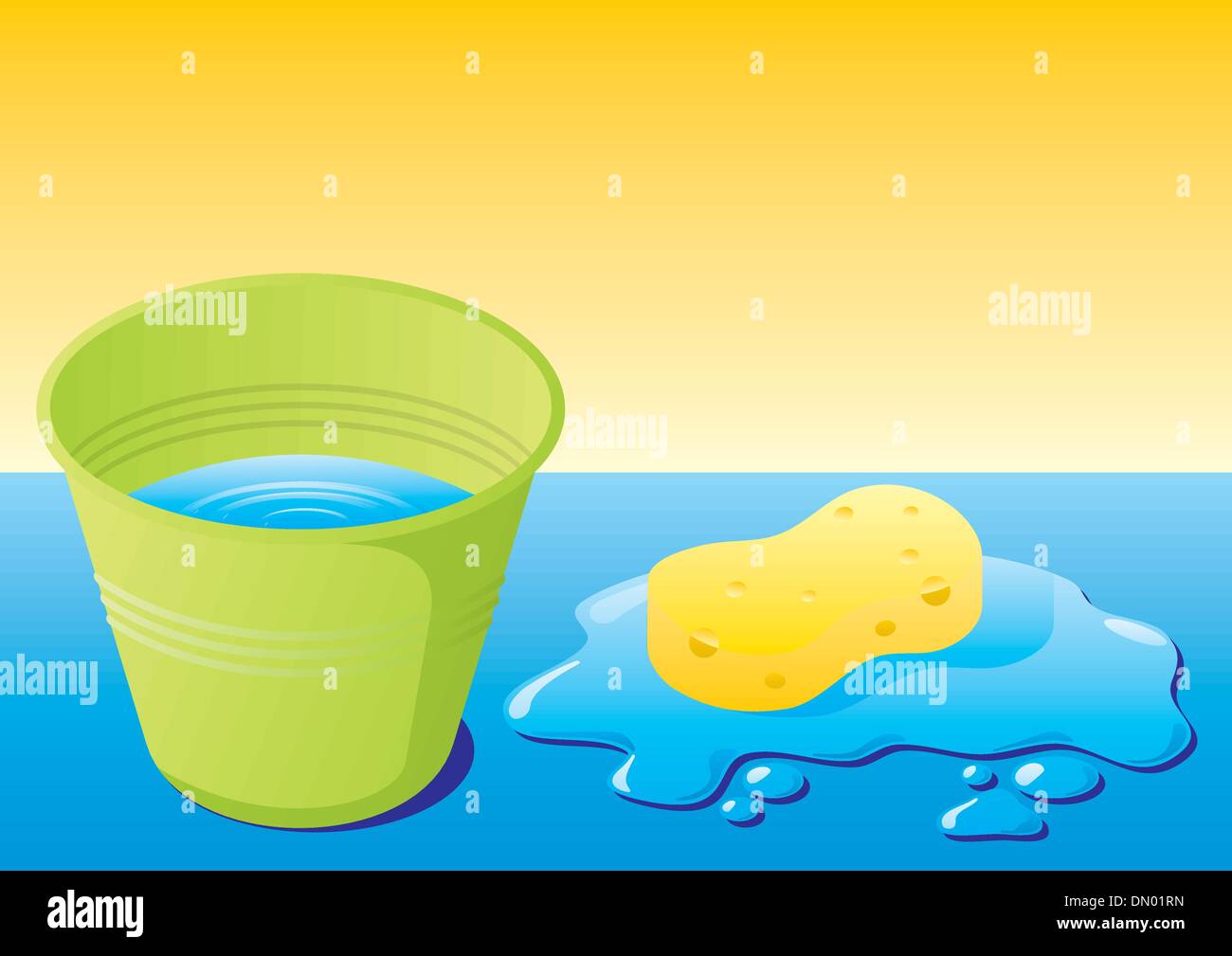 Bucket of water splash Stock Vector Images - Alamy