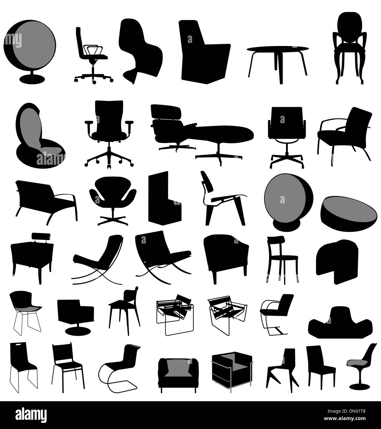 Chairs Stock Vector Images Alamy