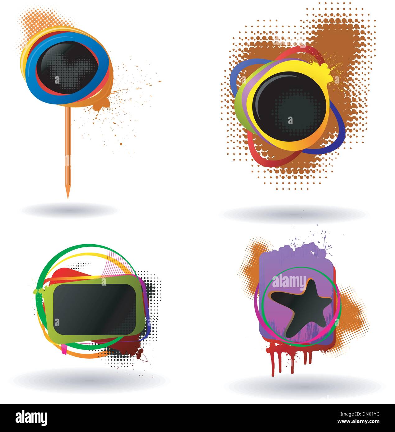 Set of website elements. eps10 Stock Vector