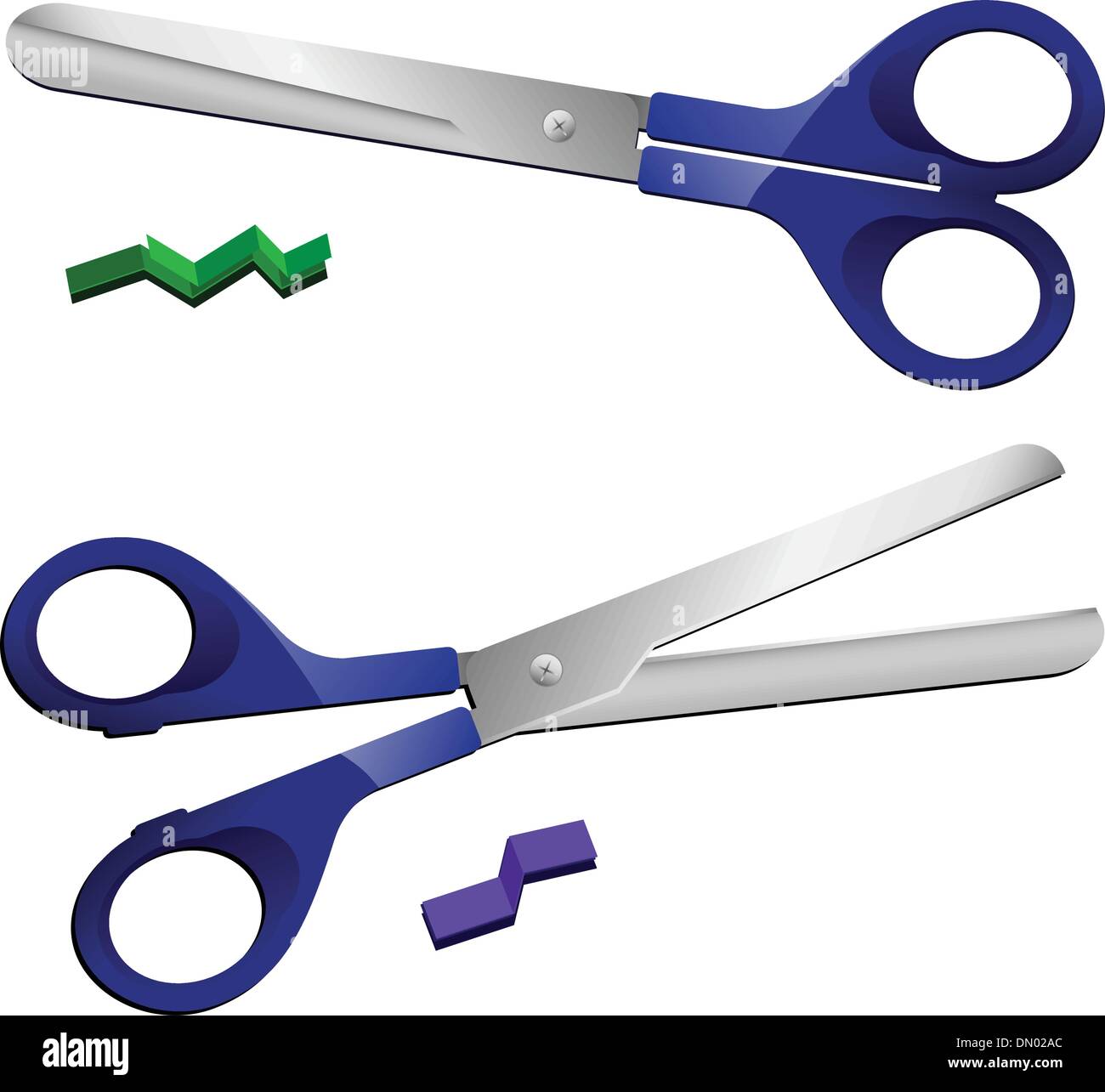 Scissors cut Stock Vector Images Alamy
