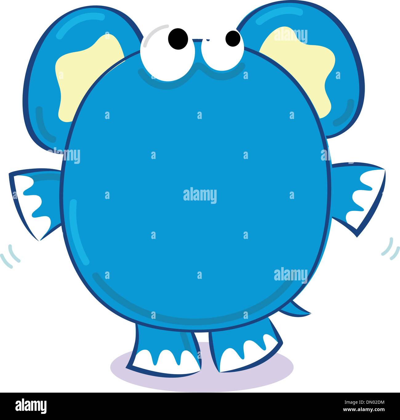 Cute elephant isolated on white Stock Vector