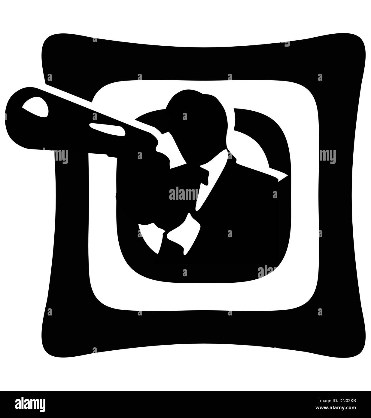 gangster icon Stock Vector