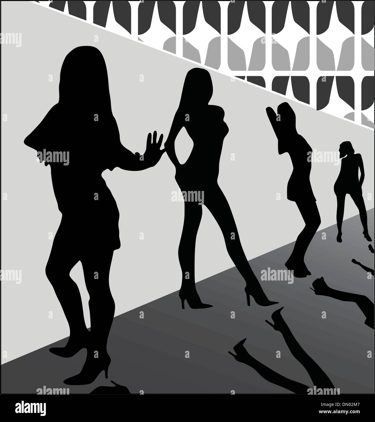Retro fashion female Stock Vector Images - Alamy