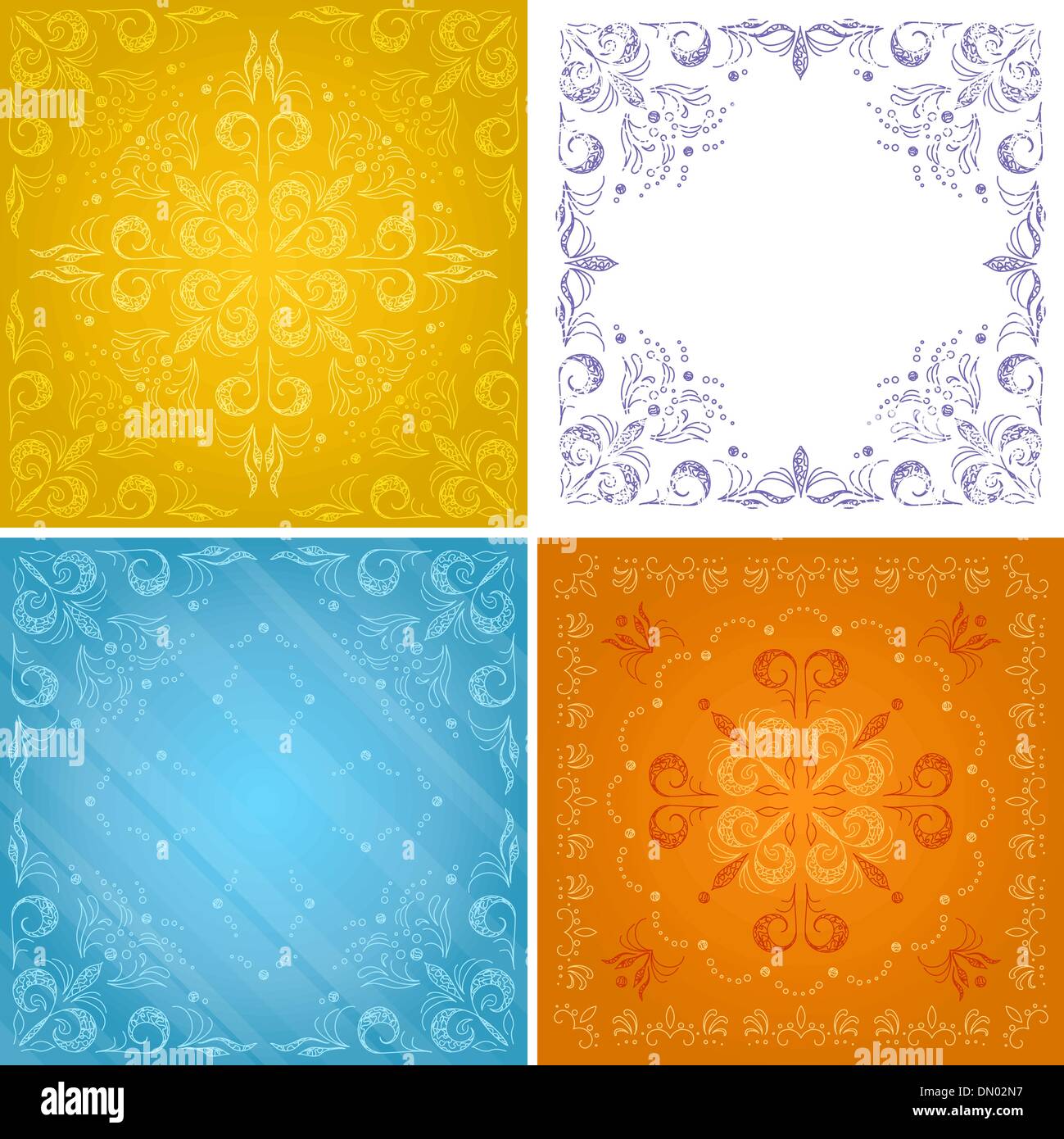 Set abstract floral backgrounds Stock Vector Image & Art - Alamy