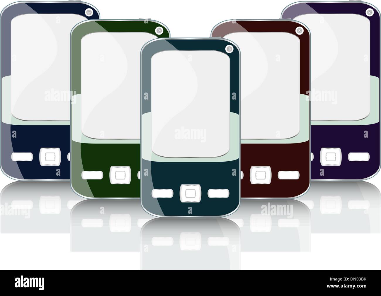 Vector smart phone cell mobile set Stock Vector Image & Art - Alamy