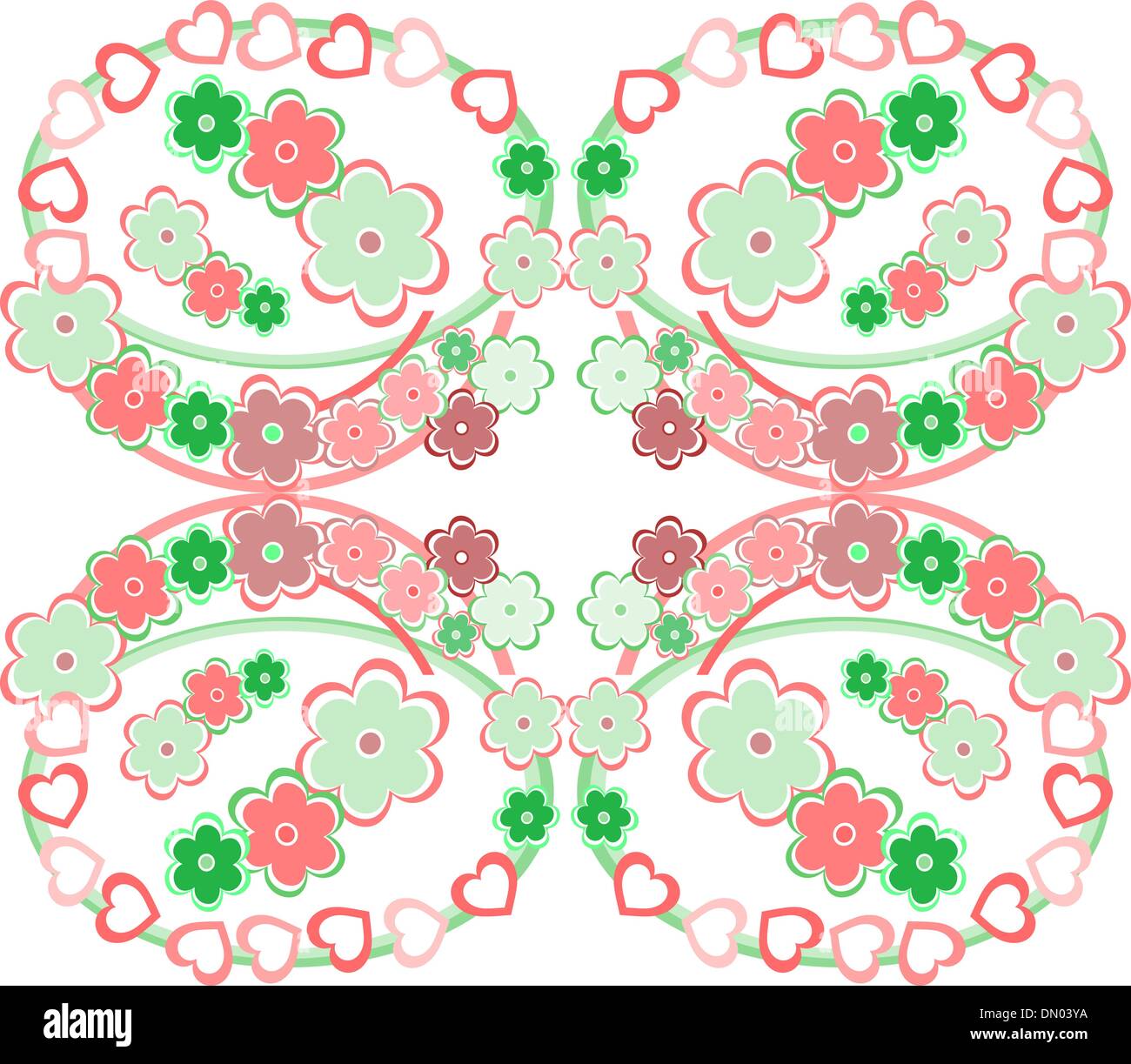 Seamless flower pink retro background pattern Stock Vector Image & Art ...