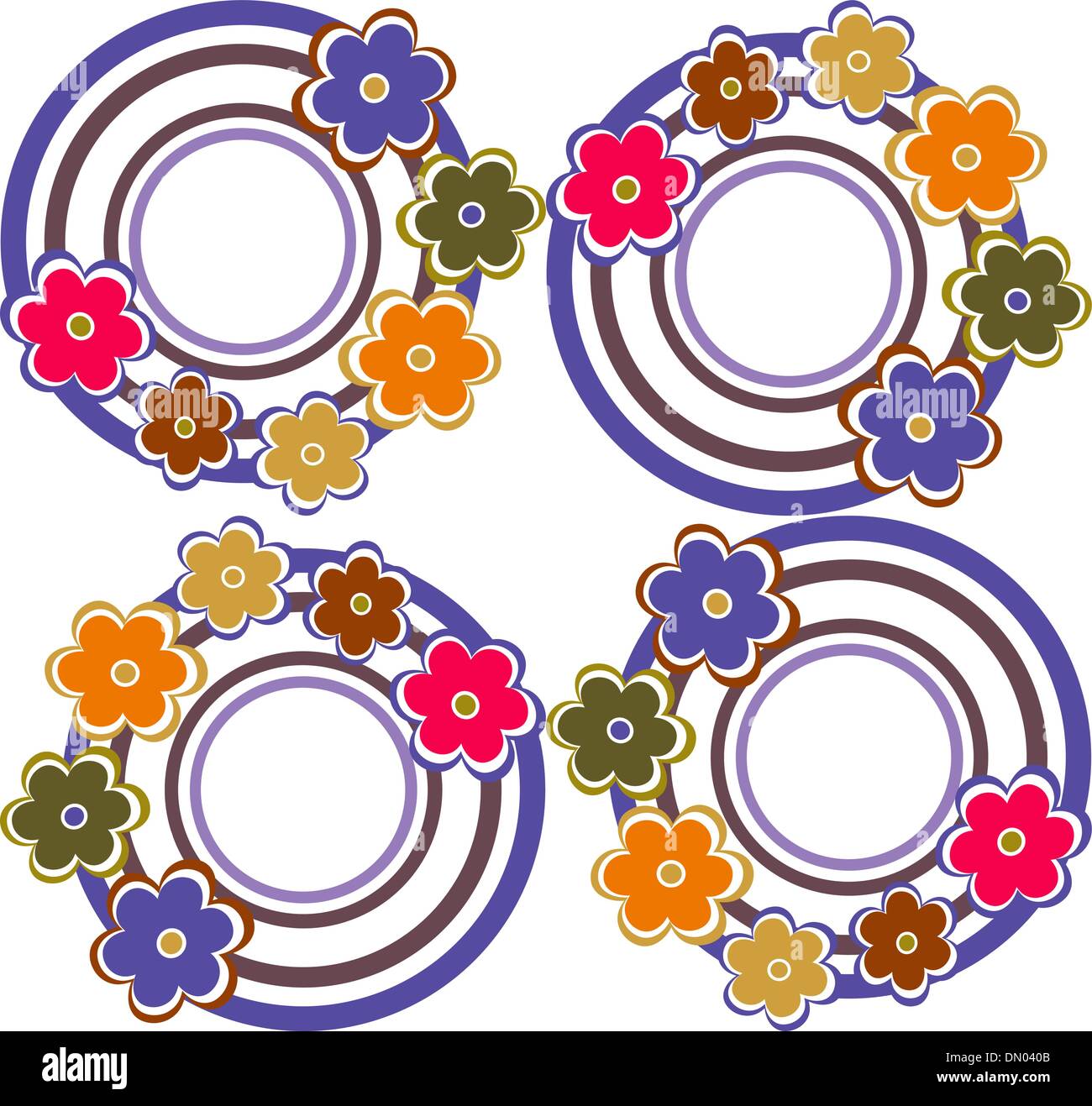 Seamless background with circles in retro style Stock Vector Image ...