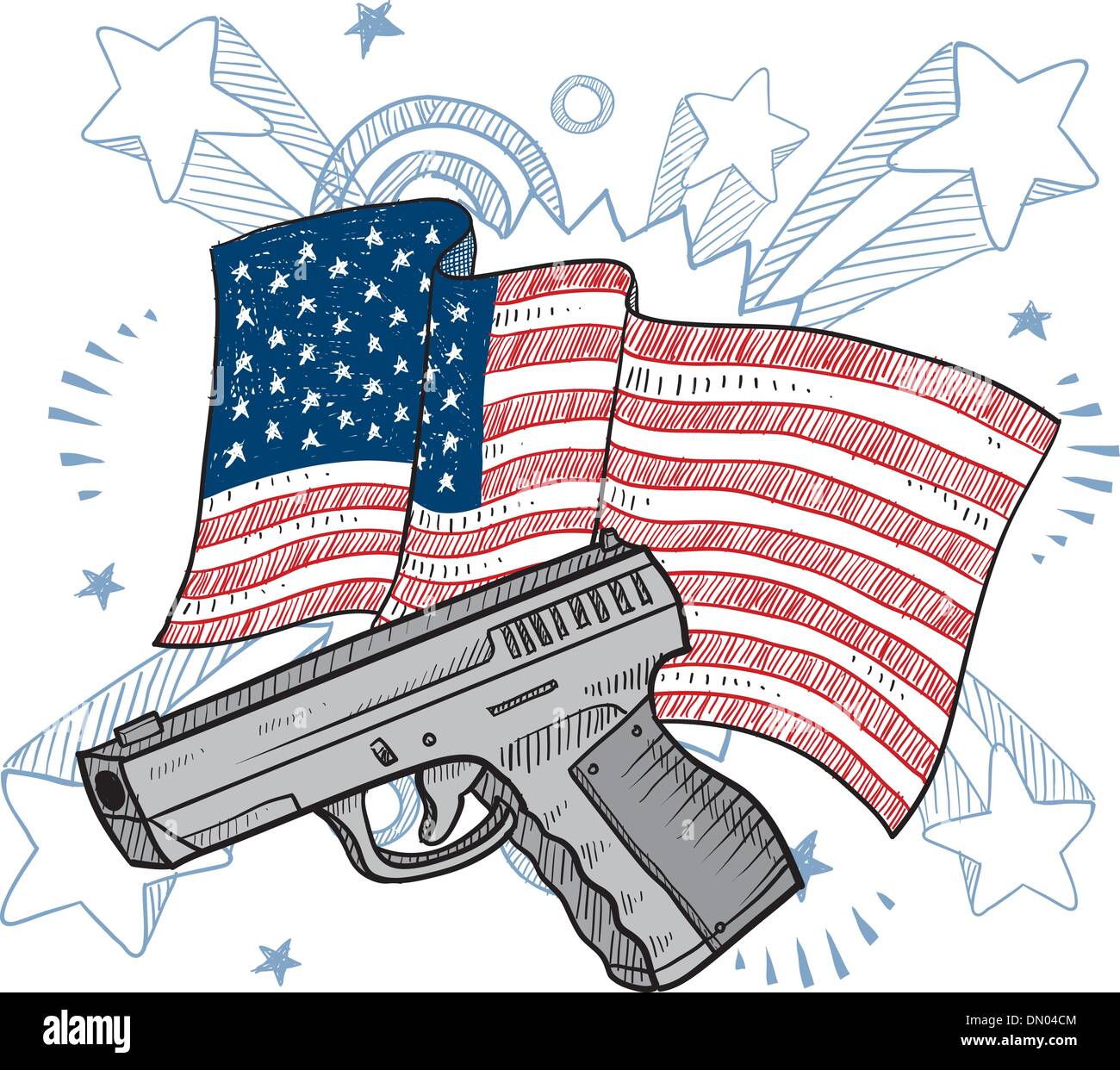 America loves guns color Stock Vector Image & Art Alamy