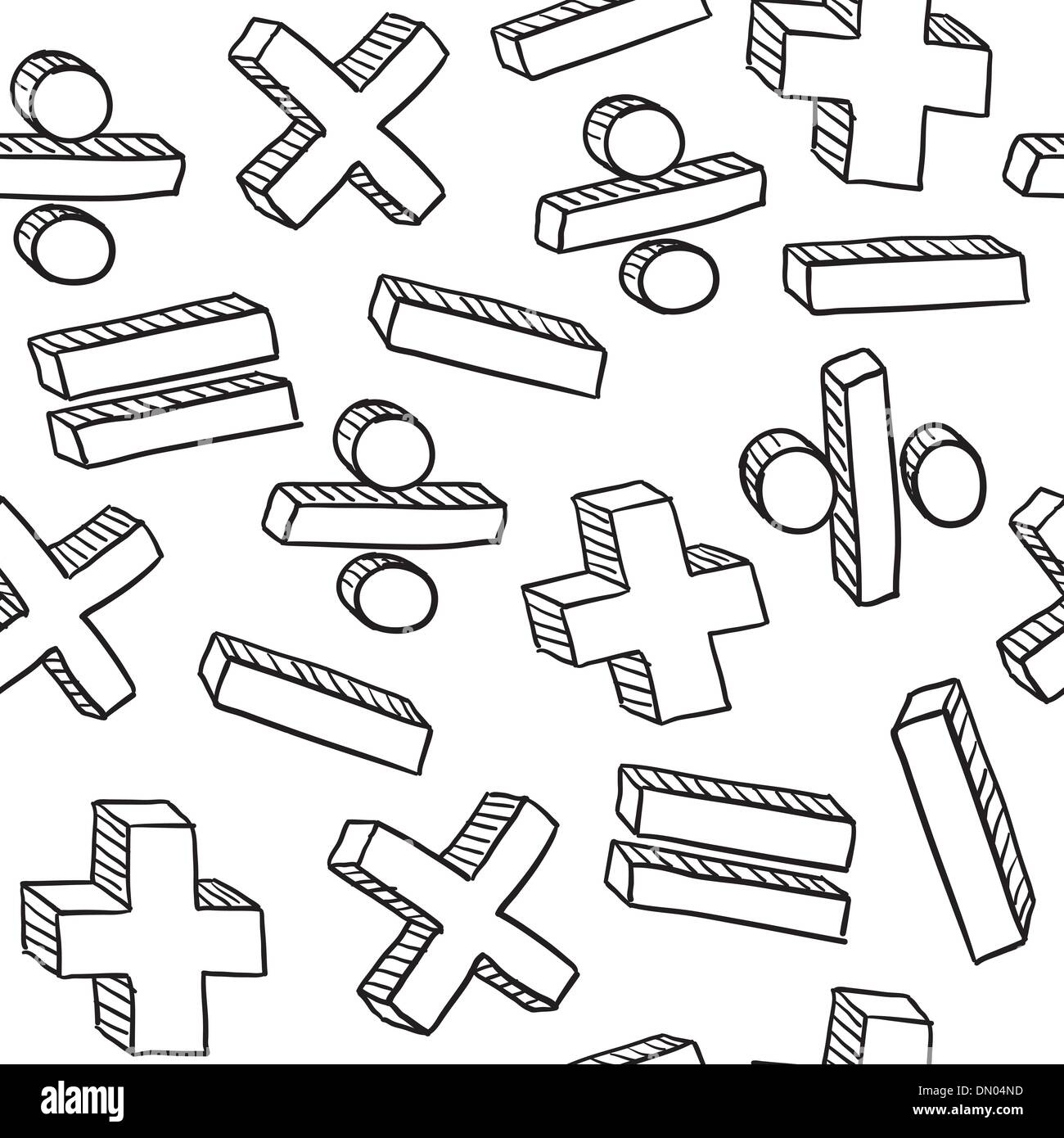Seamless math symbols vector background hi-res stock photography and images  - Alamy
