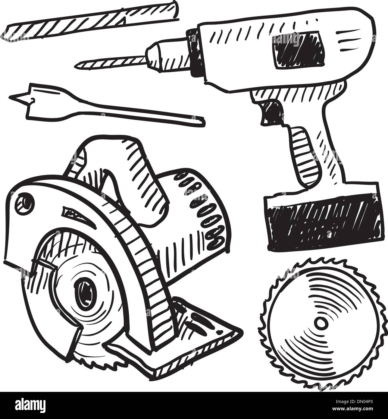 Set Sketch Tools Repair Handpainted Hammer Stock Vector Royalty Free  685331632  Shutterstock