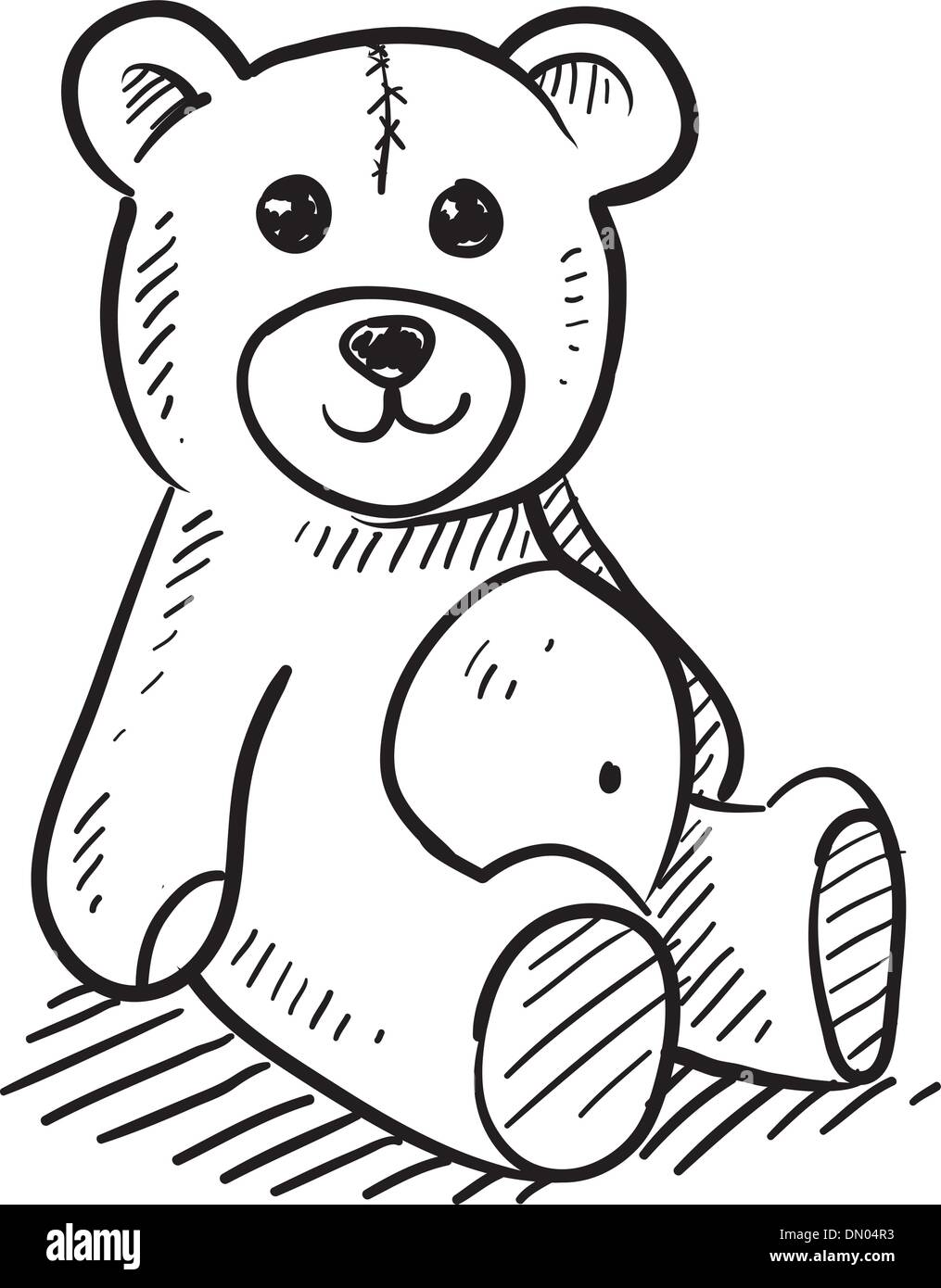 Teddy bear vector sketch Stock Vector
