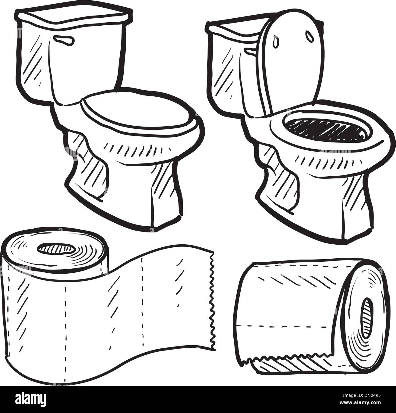 Bathroom objects vector sketch Stock Vector Image & Art Alamy