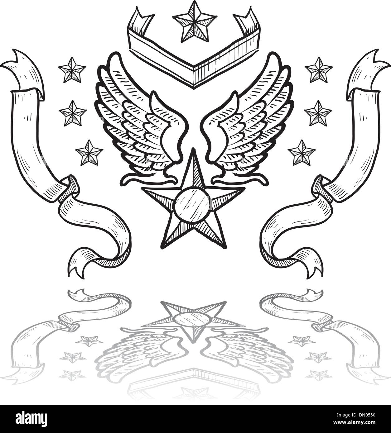 US air force vector crest Stock Vector