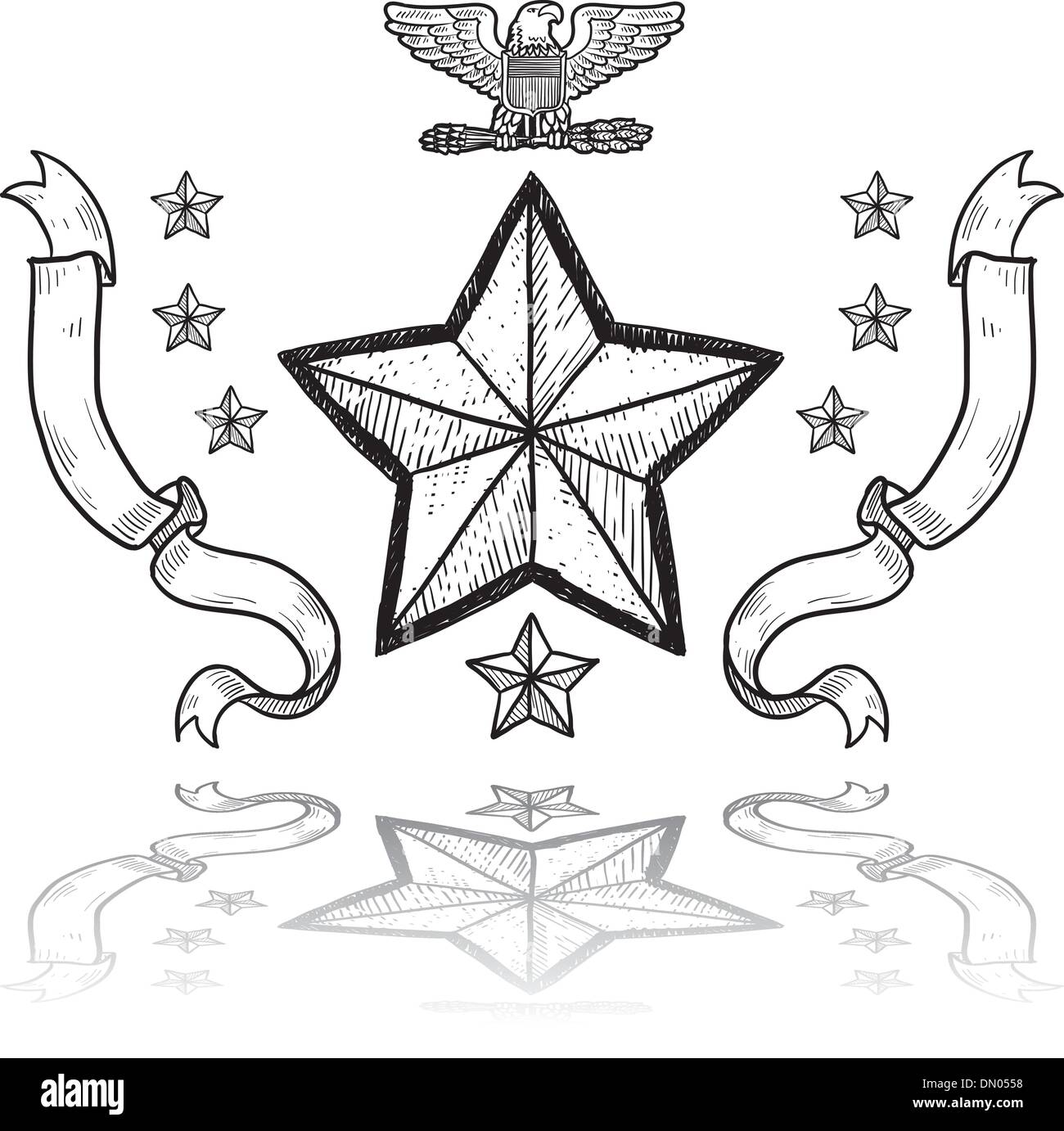 US Army military vector insignia Stock Vector