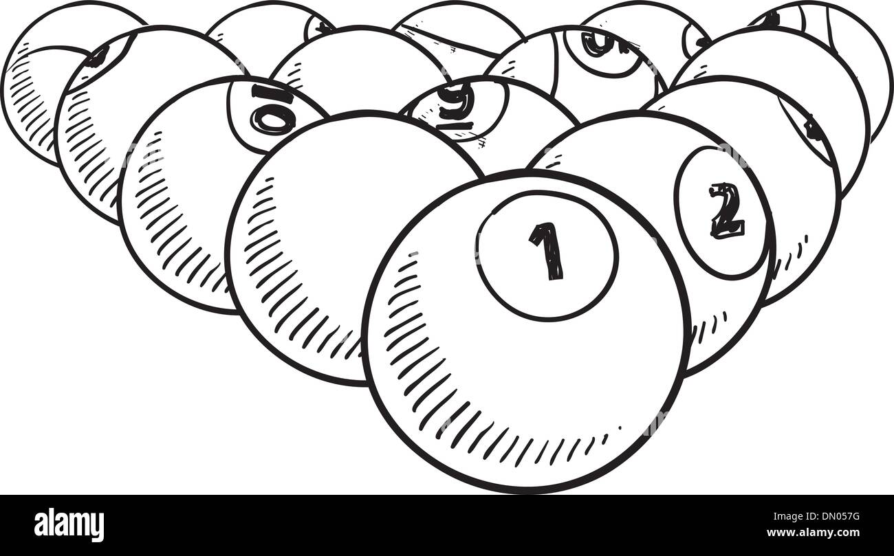 Billiard balls break Stock Vector Images Alamy