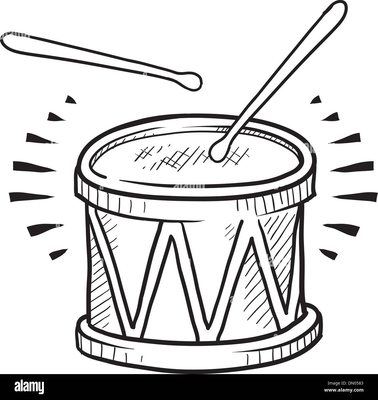Snare drum vector sketch Stock Vector Image & Art - Alamy