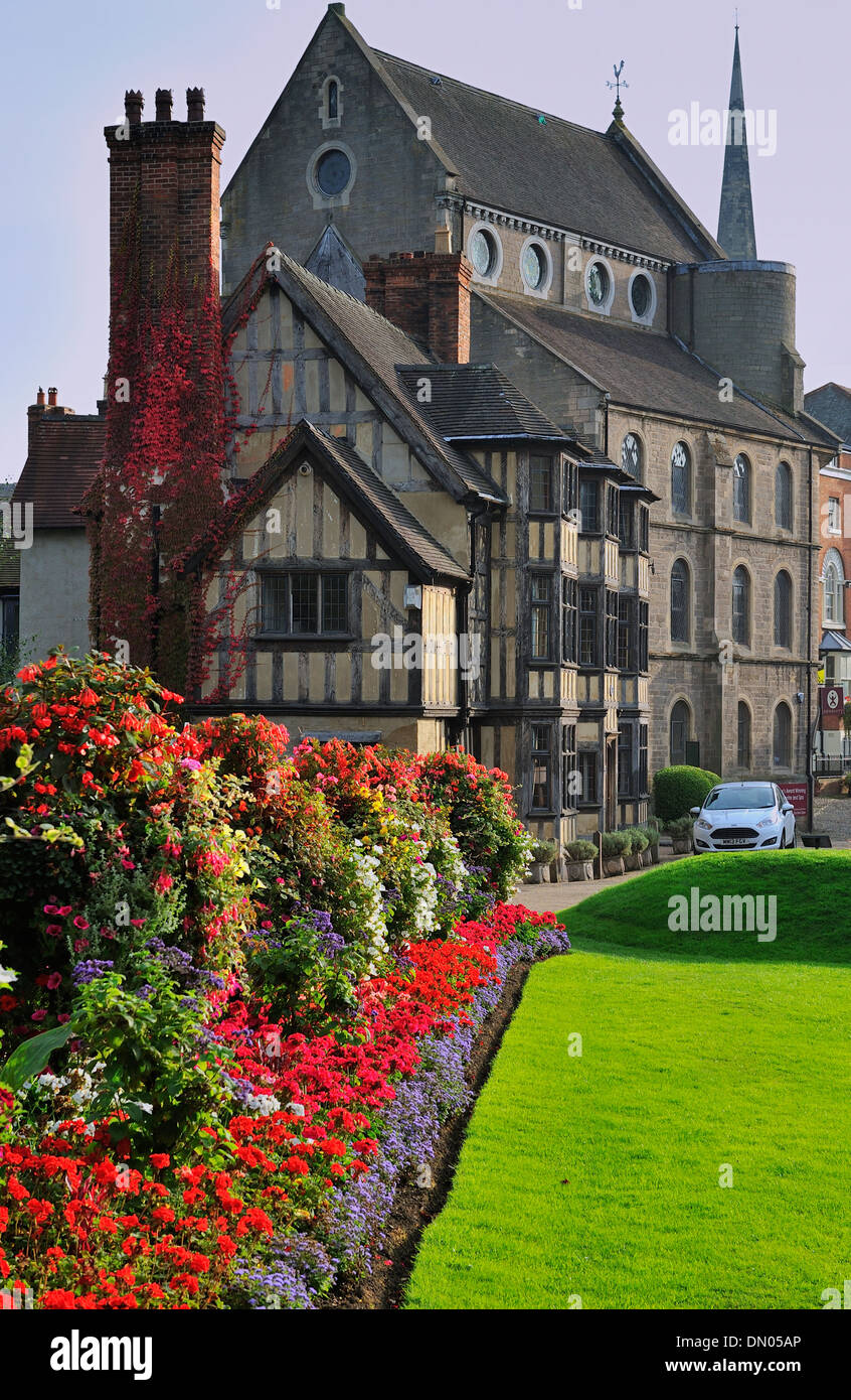 Shrewsbury Castle Gates Houses, Shrewsbury, England 130924 31834 Stock