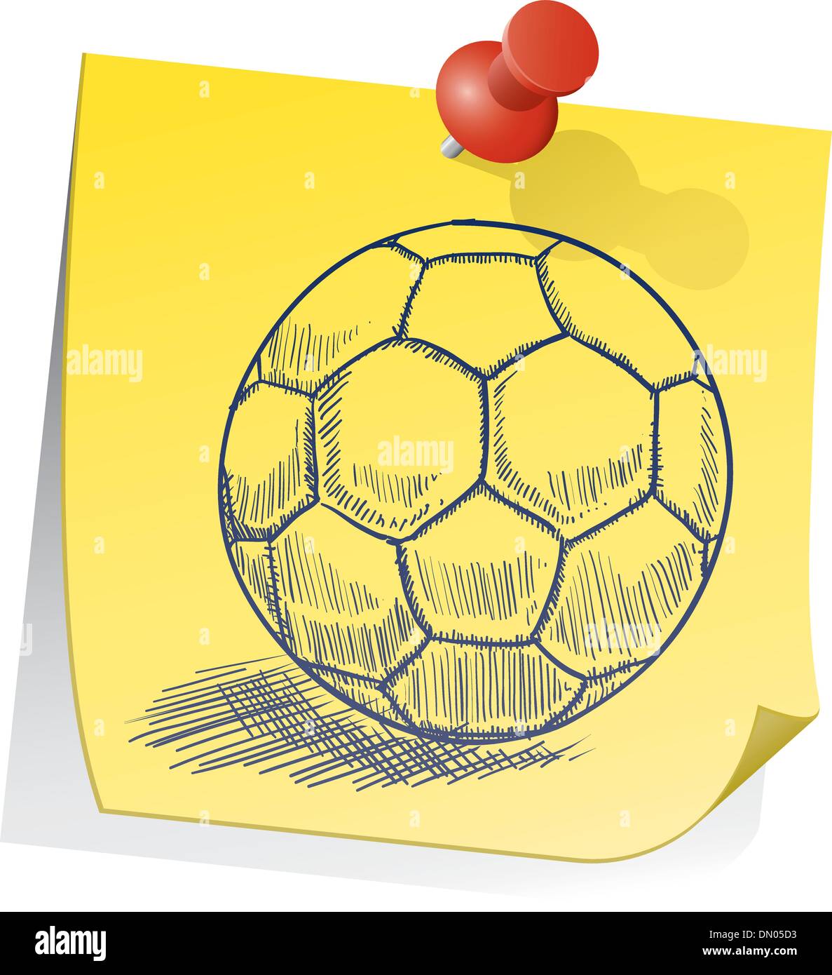 Soccer ball sticky note vector Stock Vector Image & Art Alamy