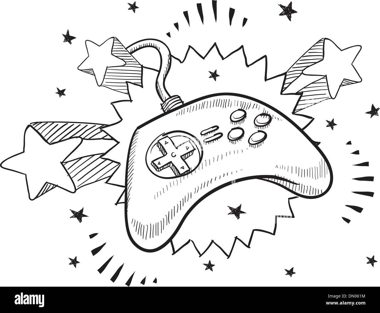 sketch draw Control game Stock Vector Image & Art - Alamy