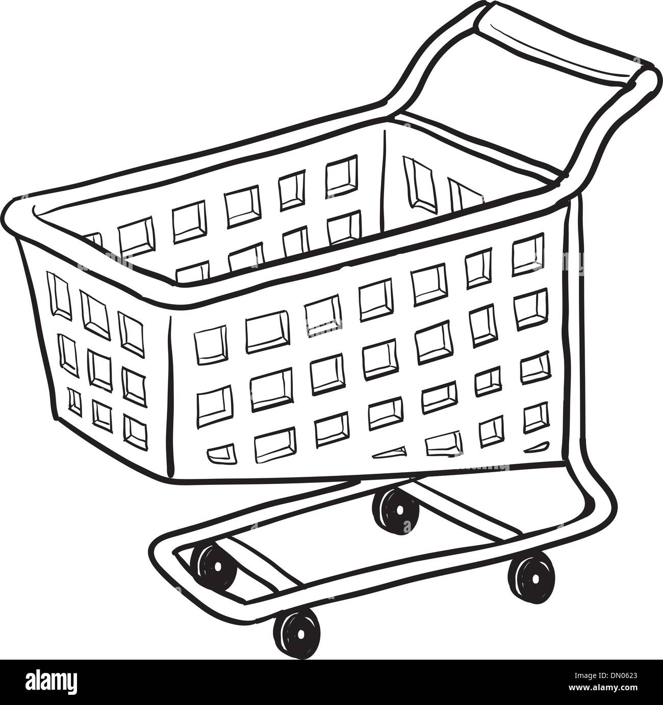 Useless home Specialty Shopping cart sketch Stock Vector Image & Art - Alamy