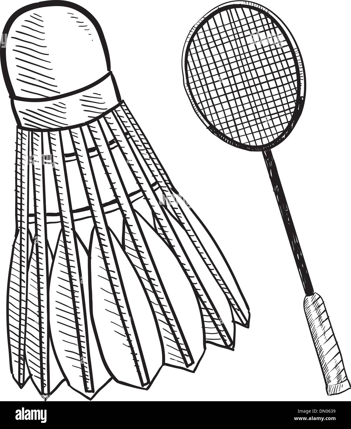 Amazon.com: Badminton Shuttlecock Designs For Badmintonist Shuttlecock Sketch  Badminton Birdie Drawing Throw Pillow, 18x18, Multicolor : Home & Kitchen