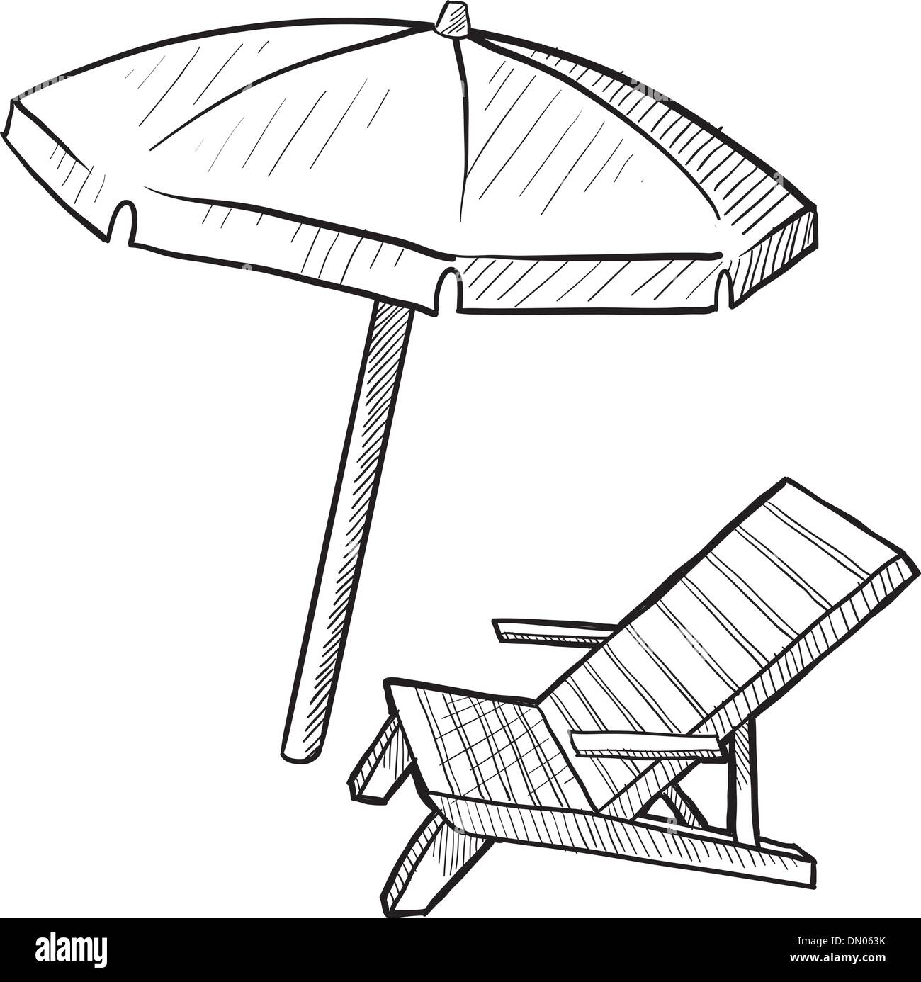 Continuous single line art drawing of beach umbrella and chair for summer  holiday outline vector illustration 36320334 Vector Art at Vecteezy