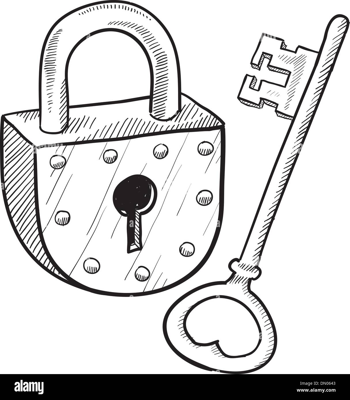Handdrawn lock and key illustration  free image by rawpixelcom  Key  drawings Lock drawing How to draw hands