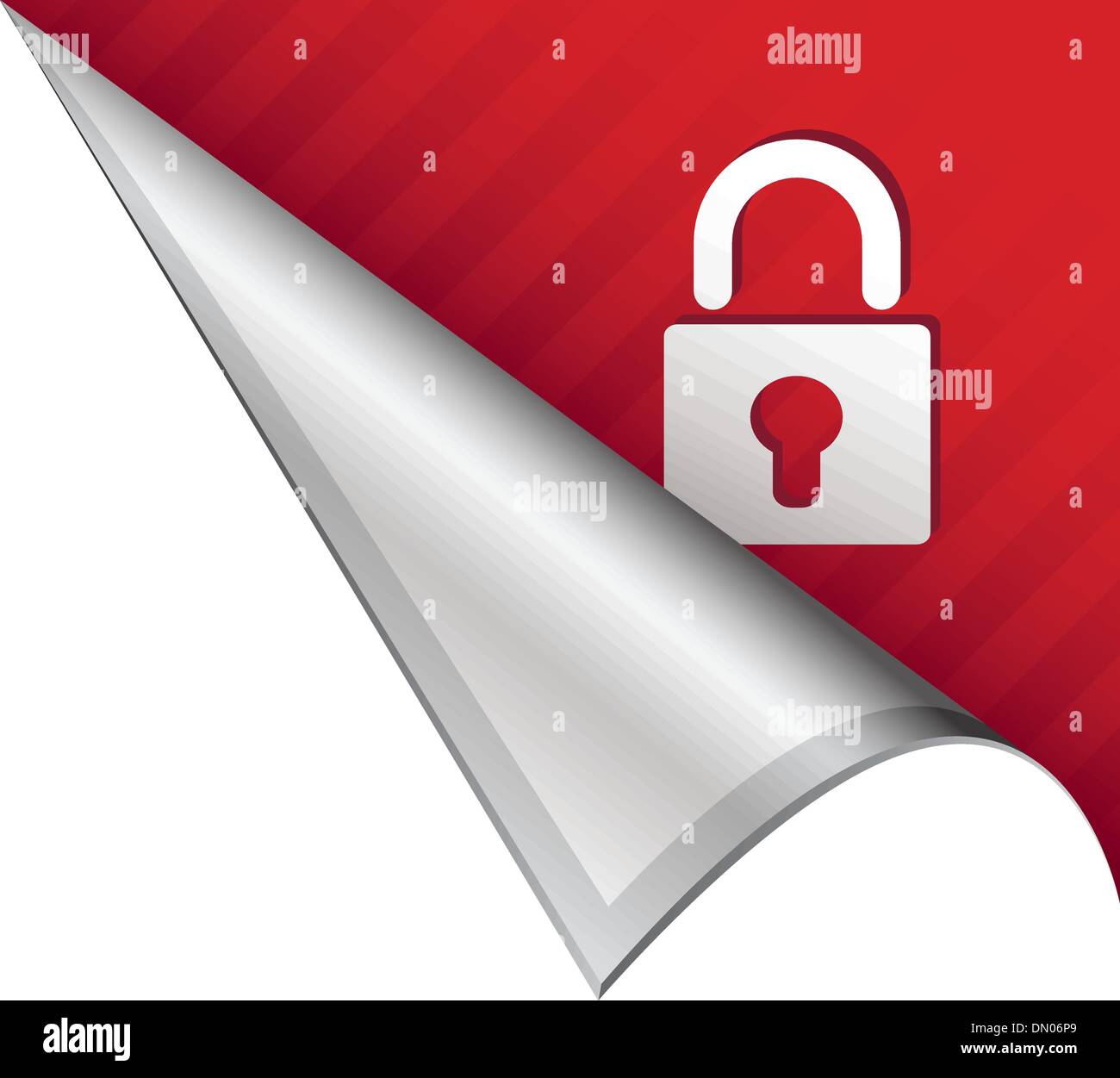 Secure lock corner tab Stock Vector Image & Art Alamy