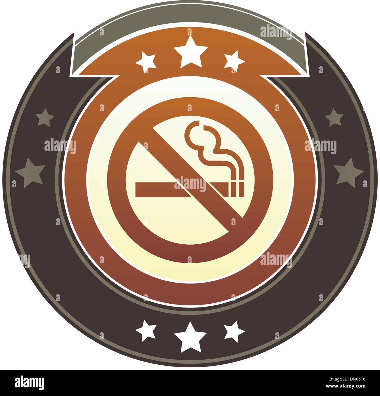 No smoking imperial button Stock Vector