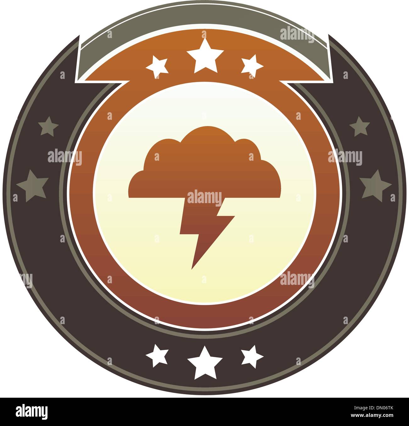 Storm cloud imperial button Stock Vector