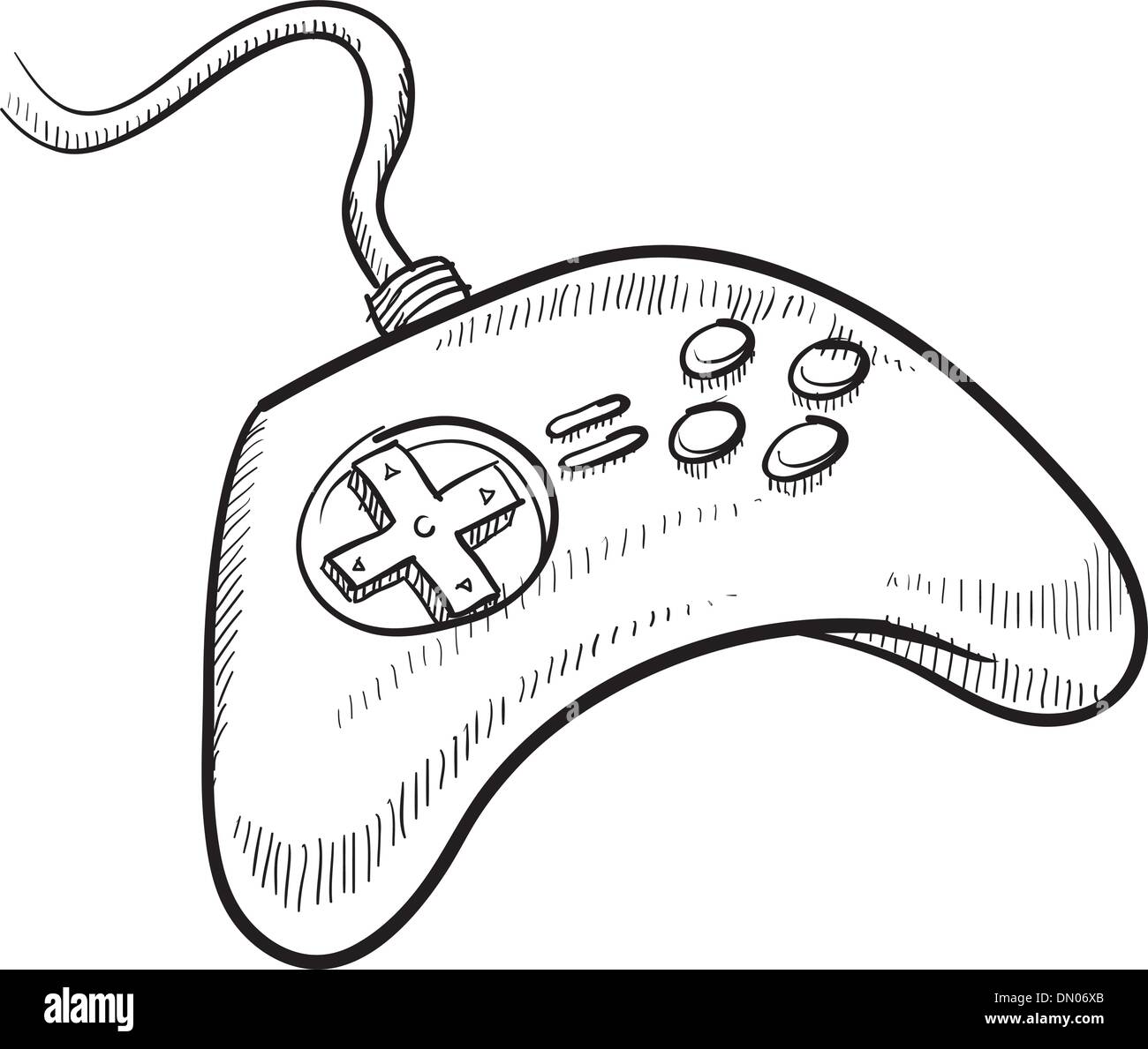 Video game controller sketch Stock Vector