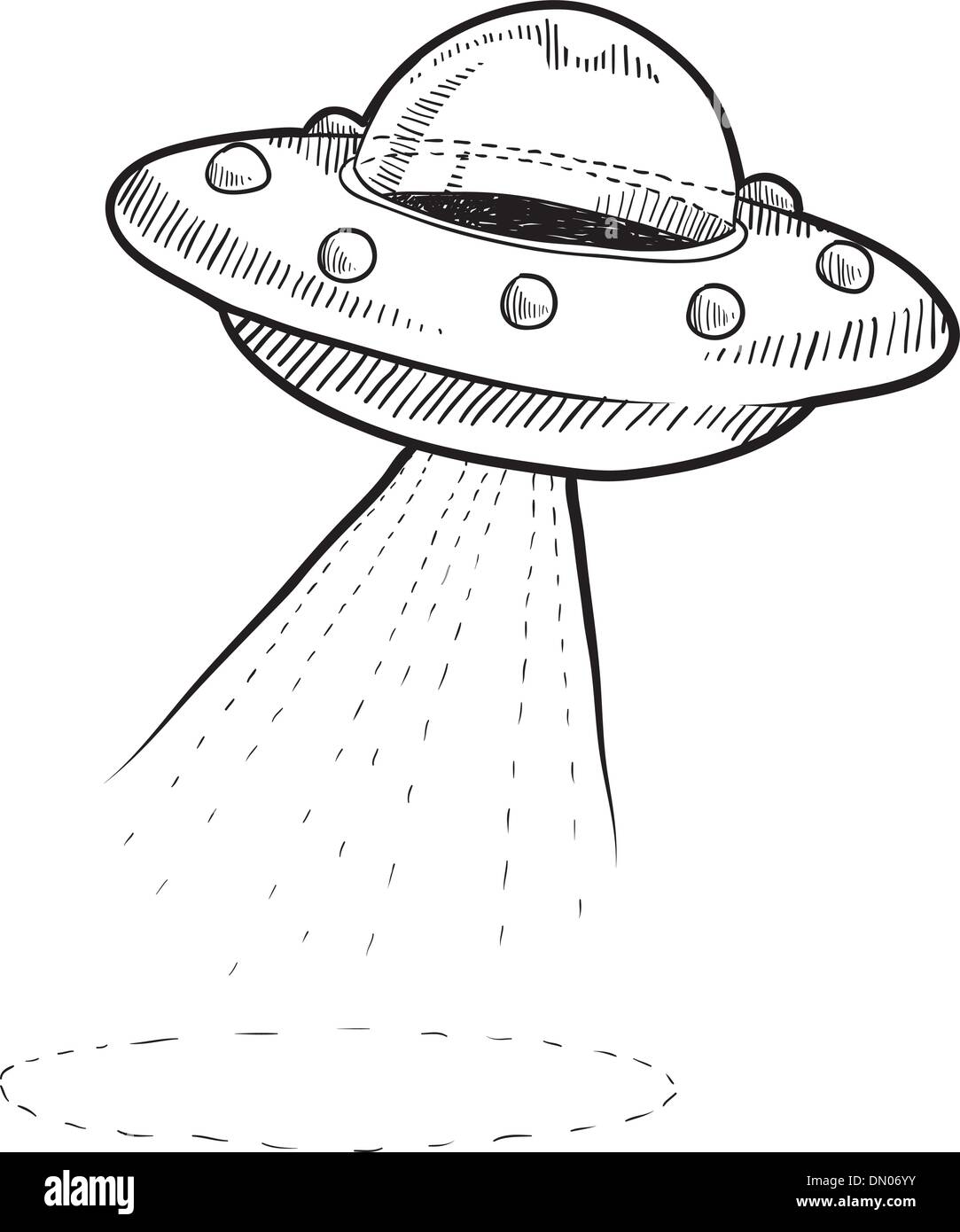 Retro alien ufo sketch hi-res stock photography and images - Alamy