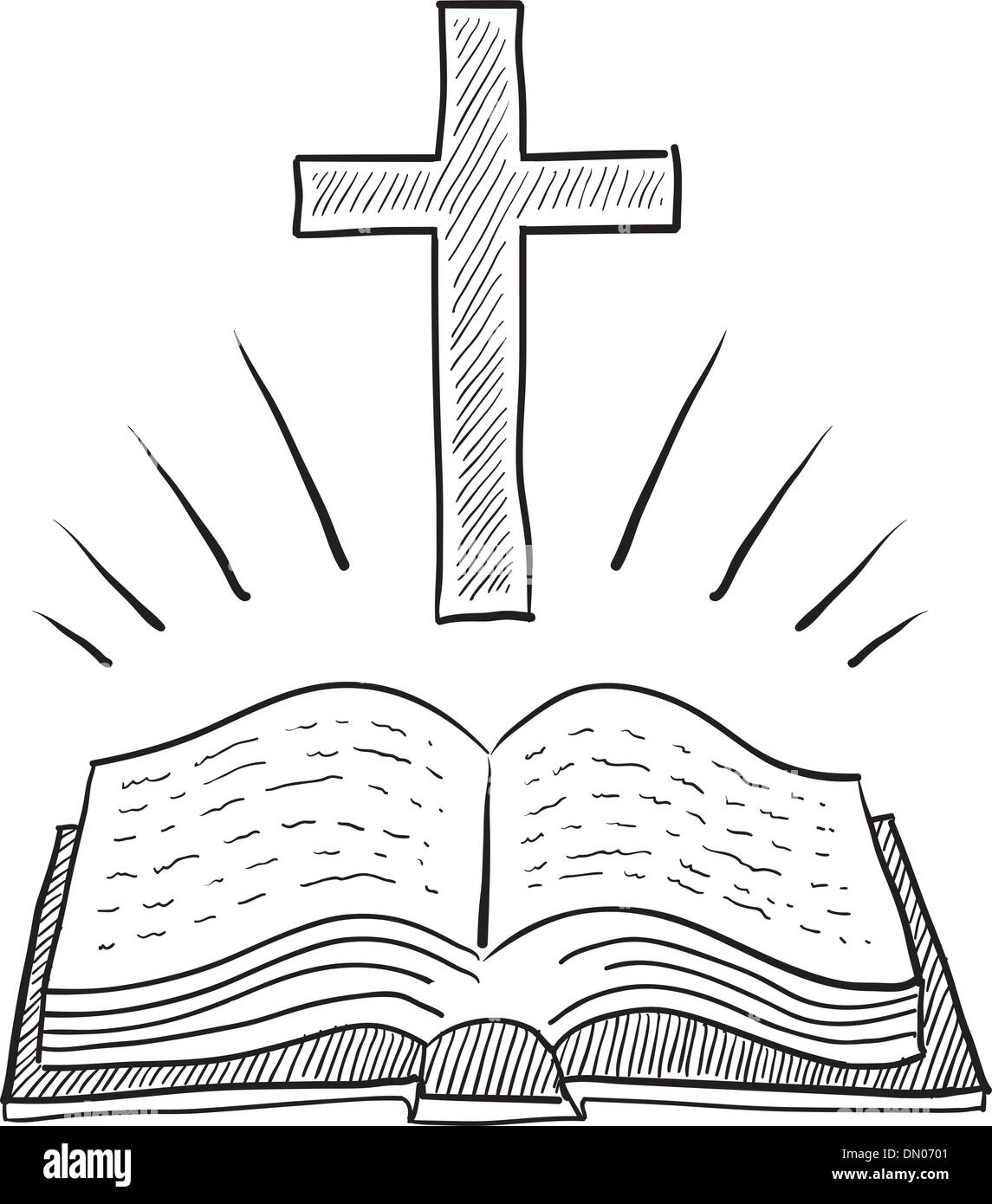 Bible and cross sketch hi-res stock photography and images - Alamy