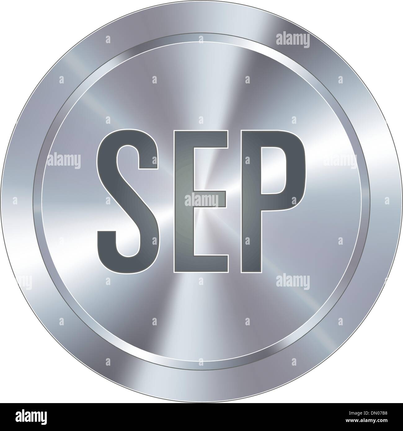 September industrial button Stock Vector