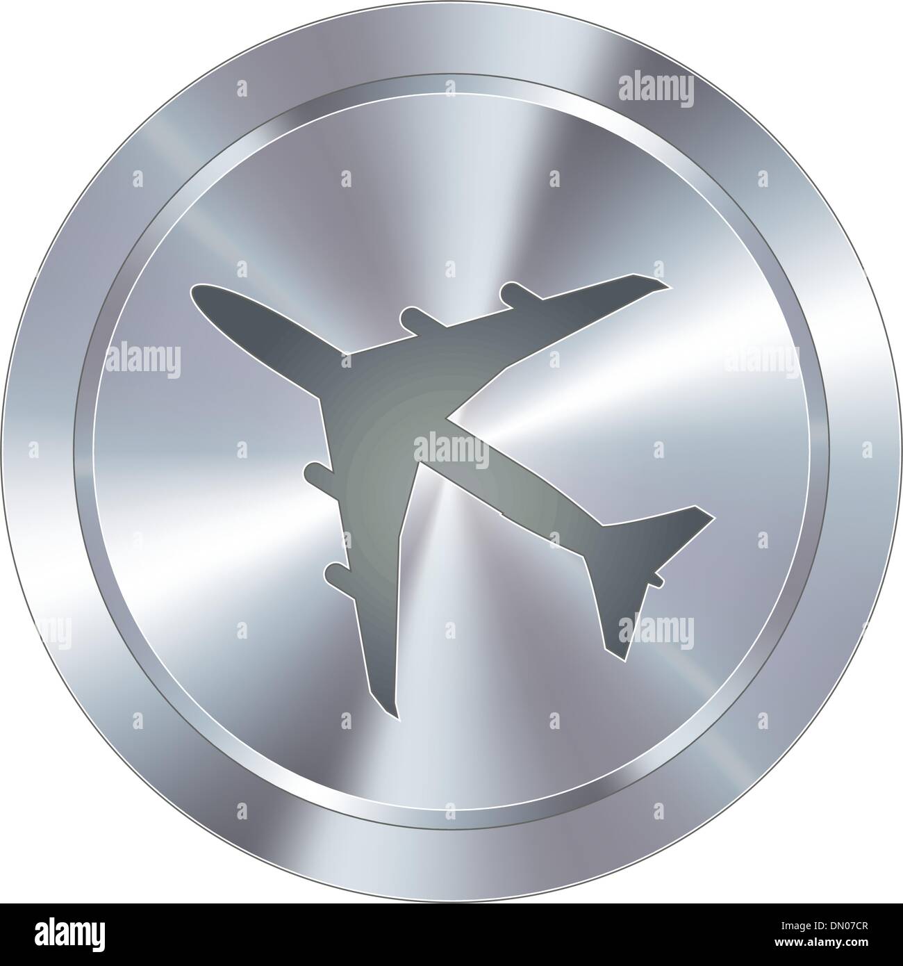 Air travel industrial button Stock Vector