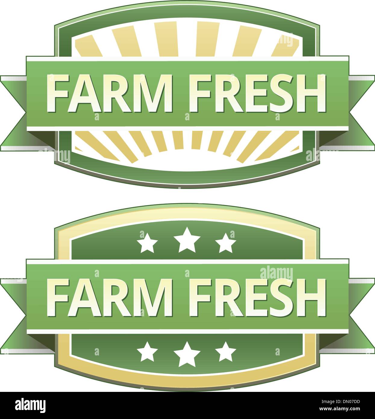 Farm fresh food label Stock Vector