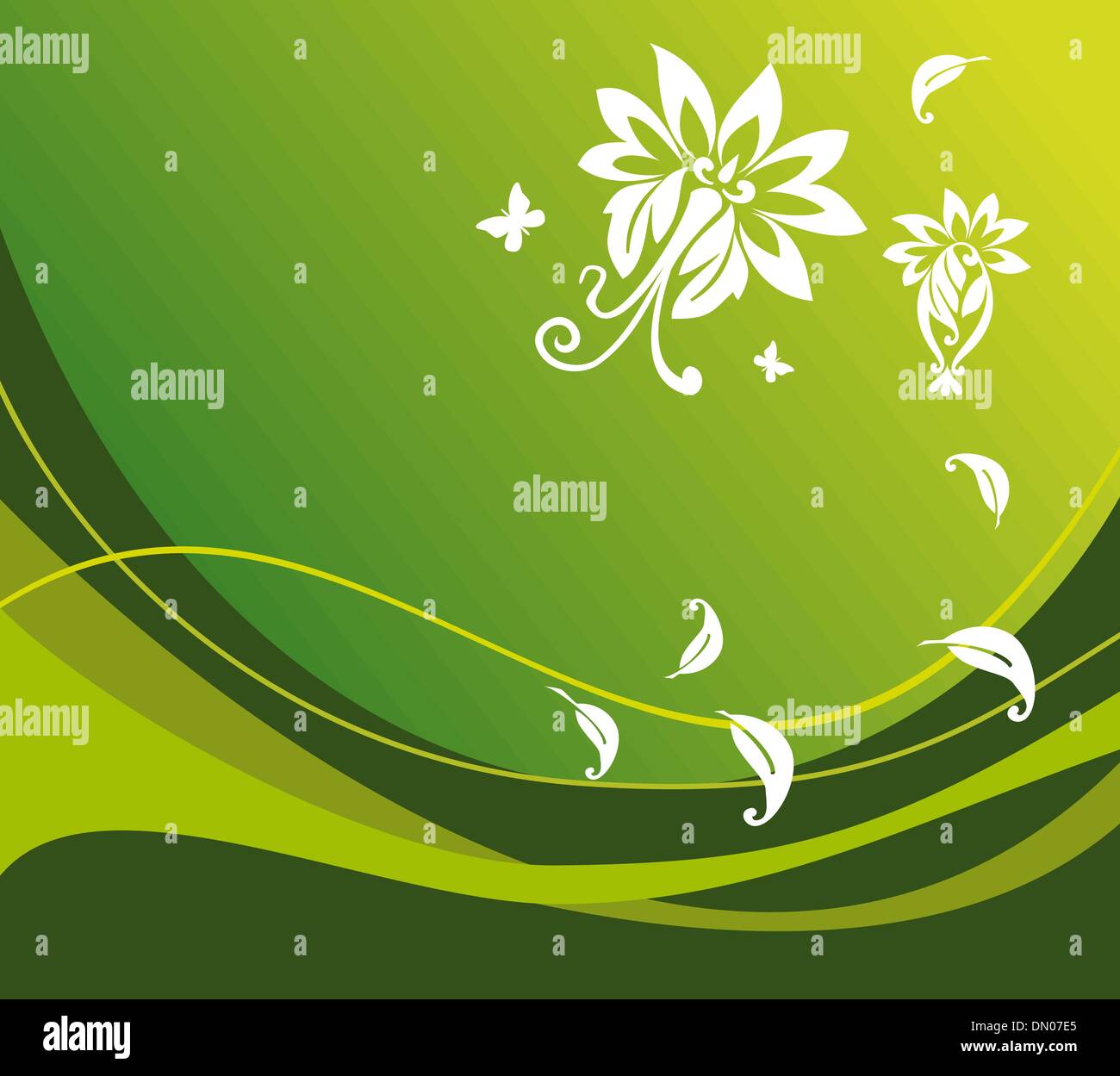 Green flower background Stock Vector Image & Art Alamy