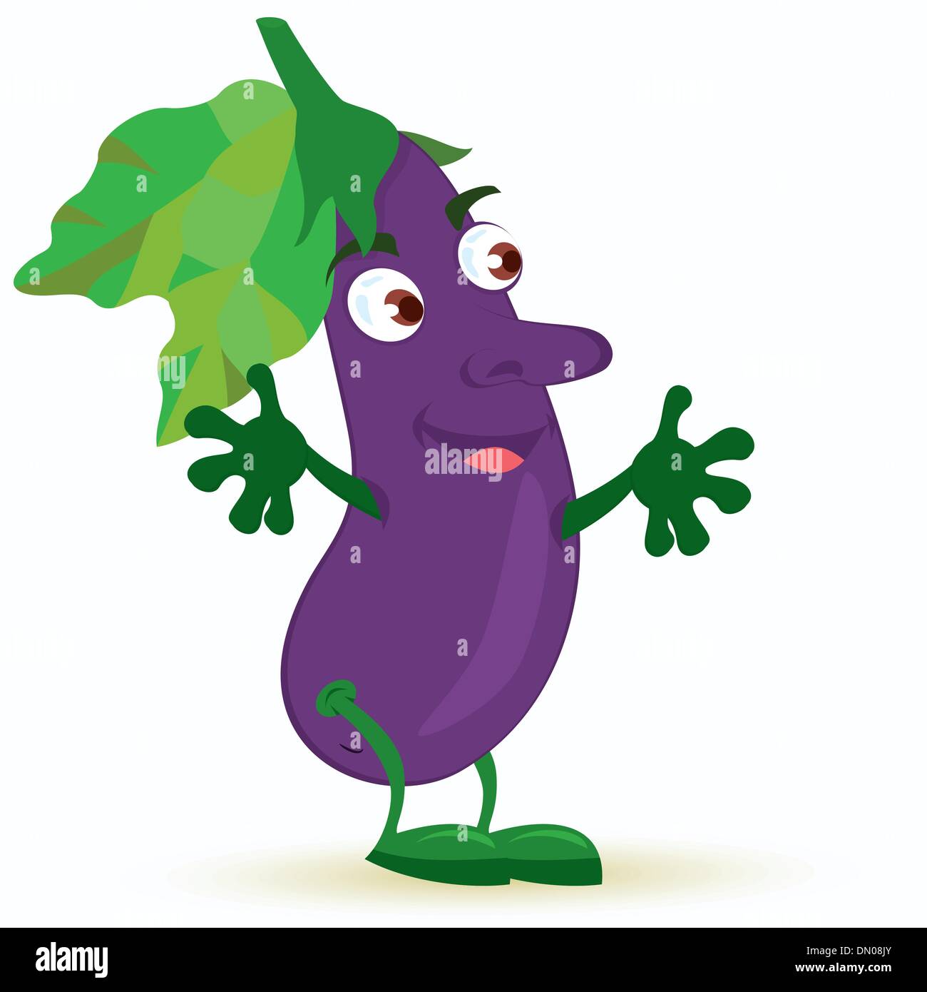 Eggplantcartooncharacter Stock Vector Image & Art Alamy