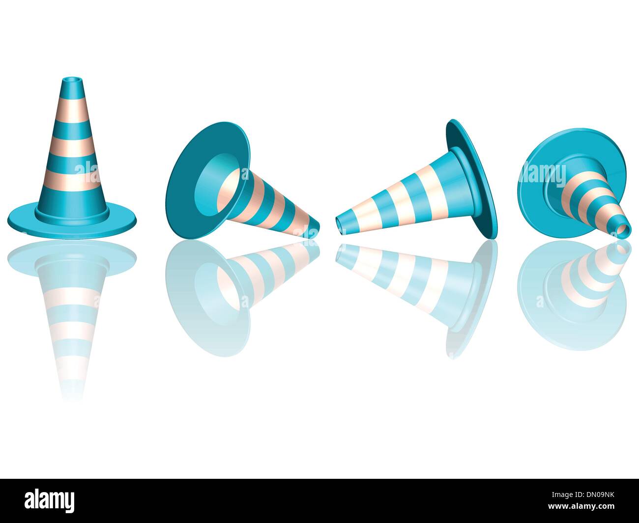 Safety warning cones Stock Vector Images - Alamy