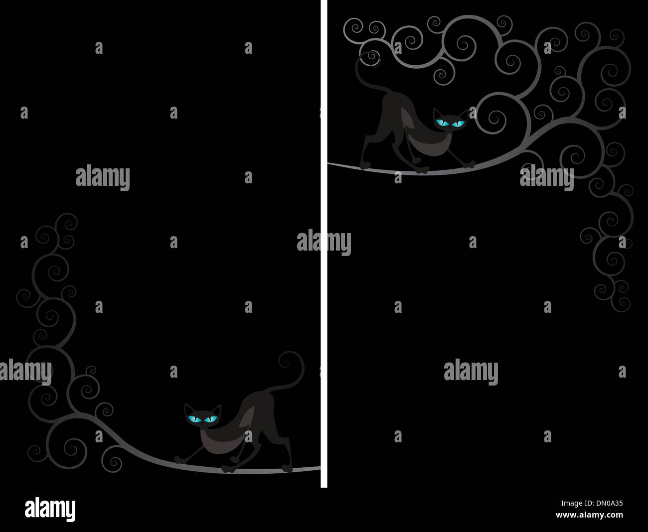 Cat spiral flayer Stock Vector
