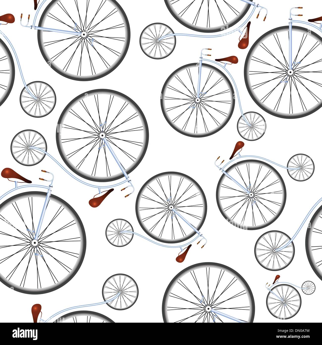 old bicycles pattern Stock Vector