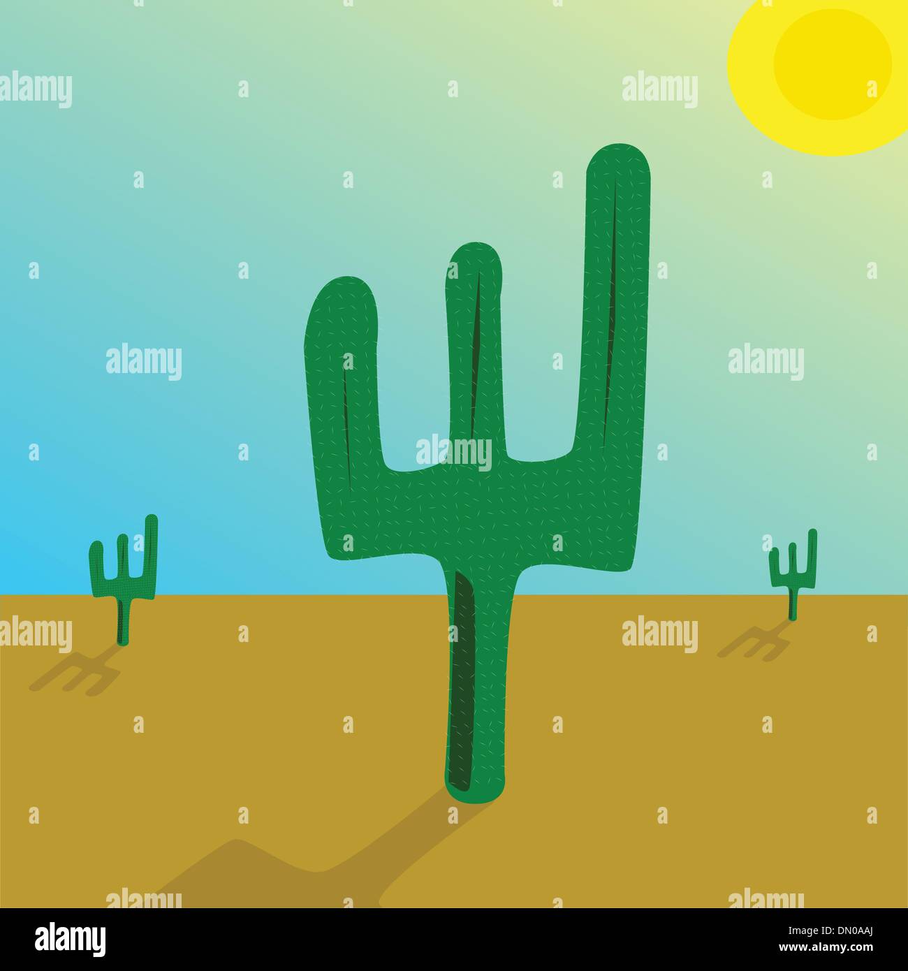 Desert cactus vector vectors Stock Vector Images - Alamy
