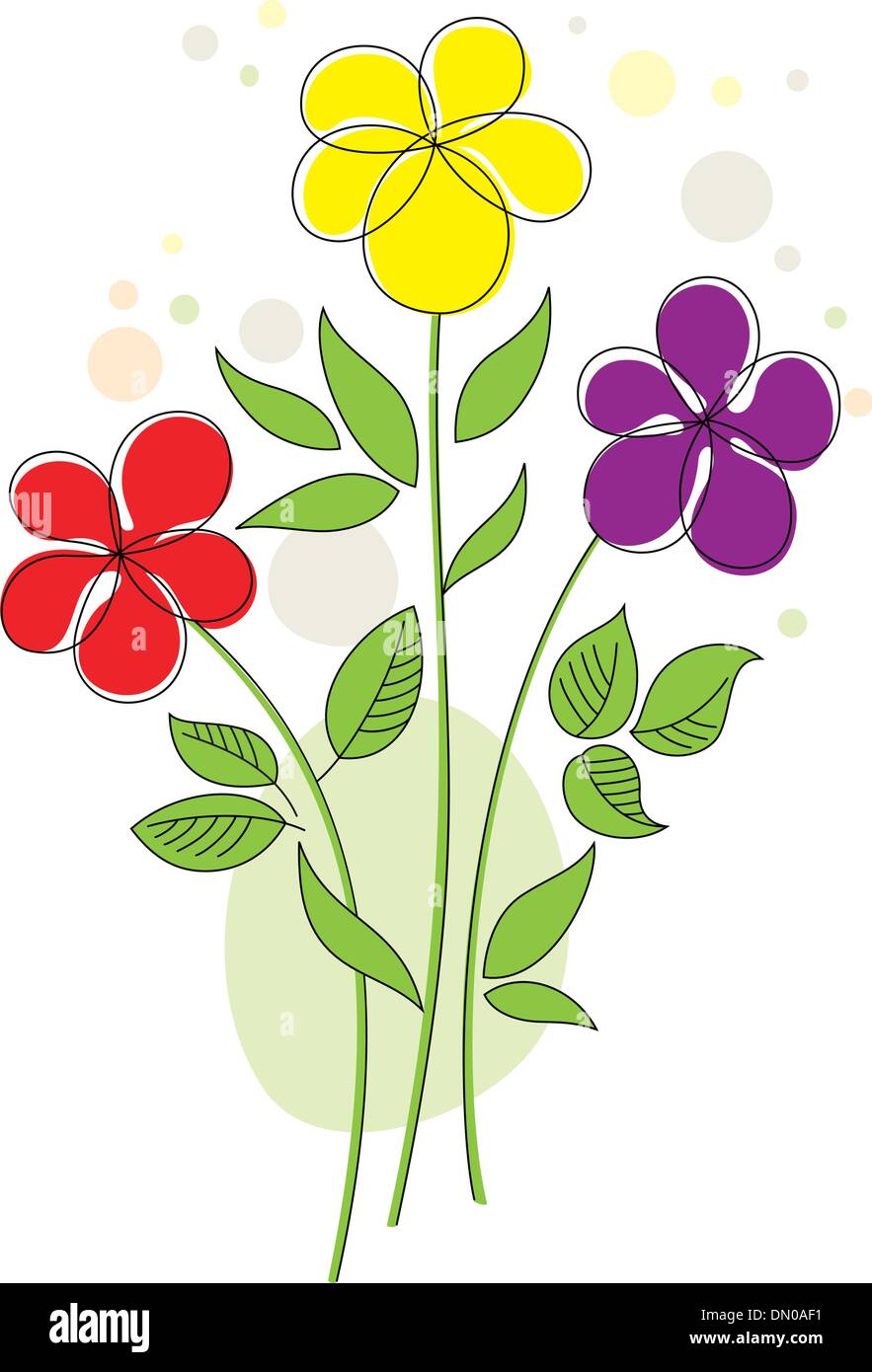 Colorful background with abstract flowers Stock Vector Image & Art - Alamy