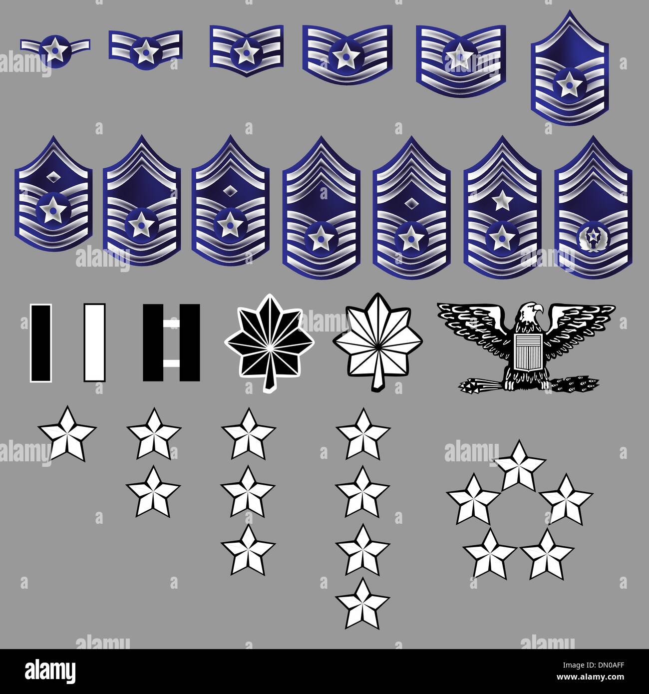 US Air Force rank insignia Stock Vector Image & Art - Alamy