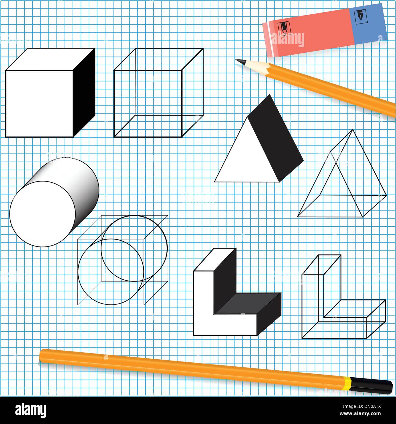 Simple drawing objects Stock Vector Image & Art Alamy